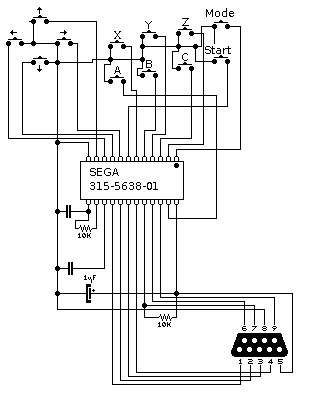 Схема джойстика сеги